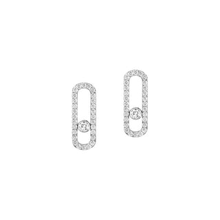 ARETES MOVE UNO PAVE PLATEADO