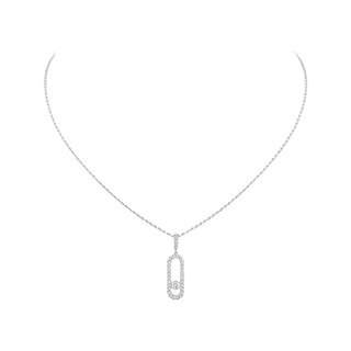 COLLAR MOVE UNO COLGANTE PAVE PLATEADO