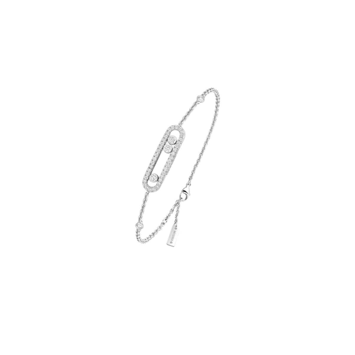 PULSERA BABY MÓVE PAVÉ PLATEADA