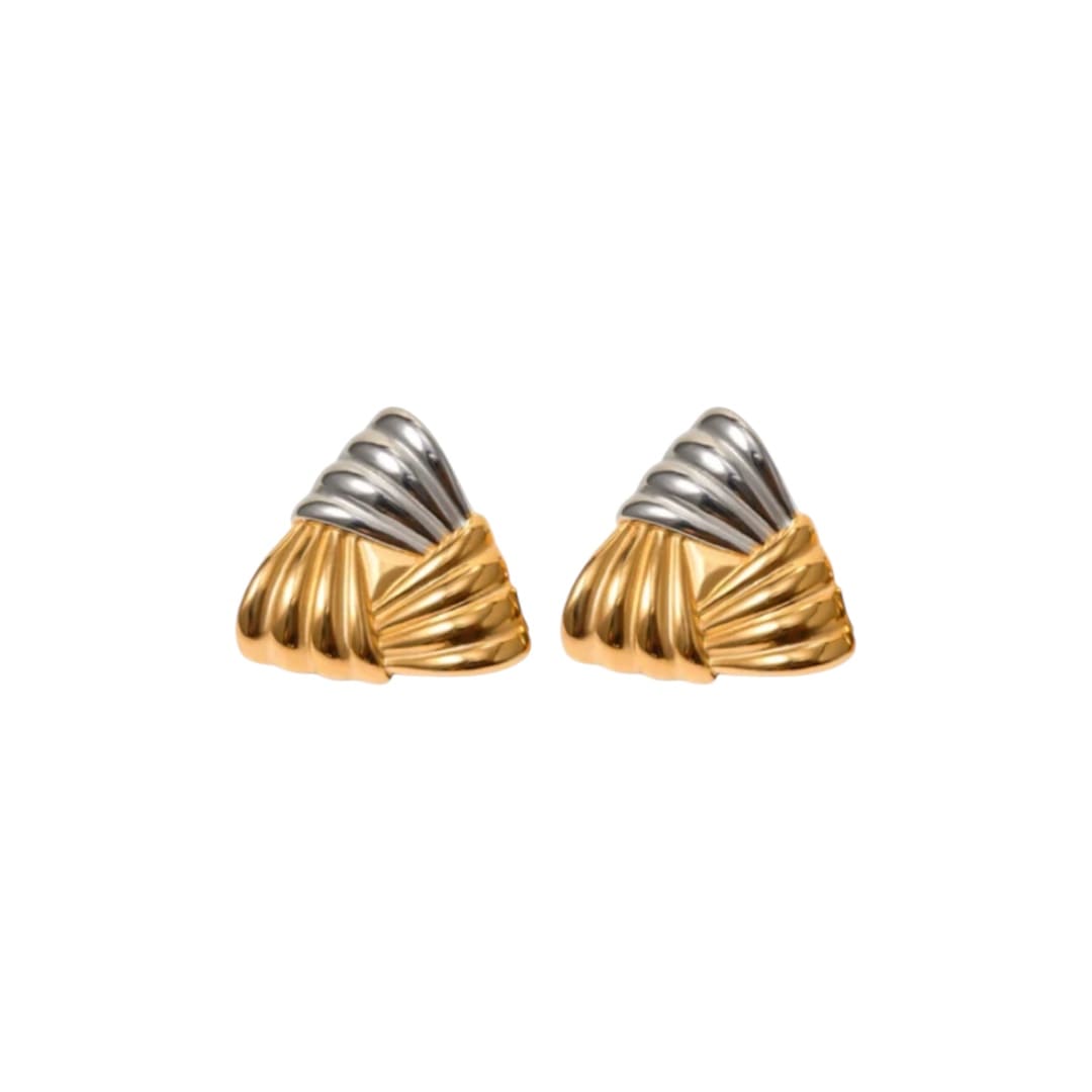 ARETES TRIÁNGULO BICOLOR