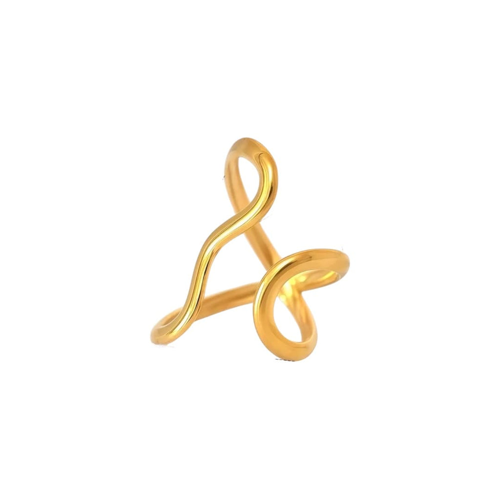 ANILLO GEOMÉTRICO DORADO