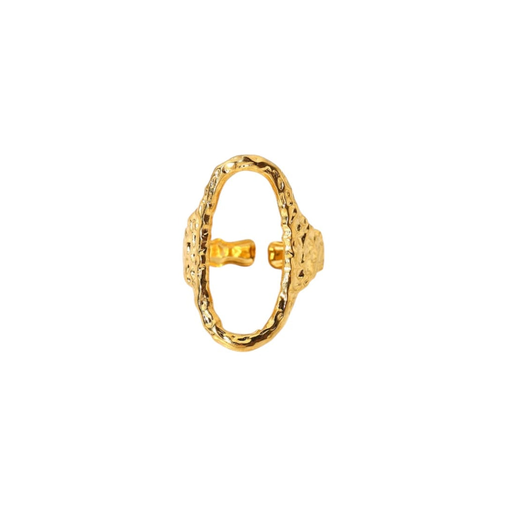 ANILLO ÓVALO DORADO