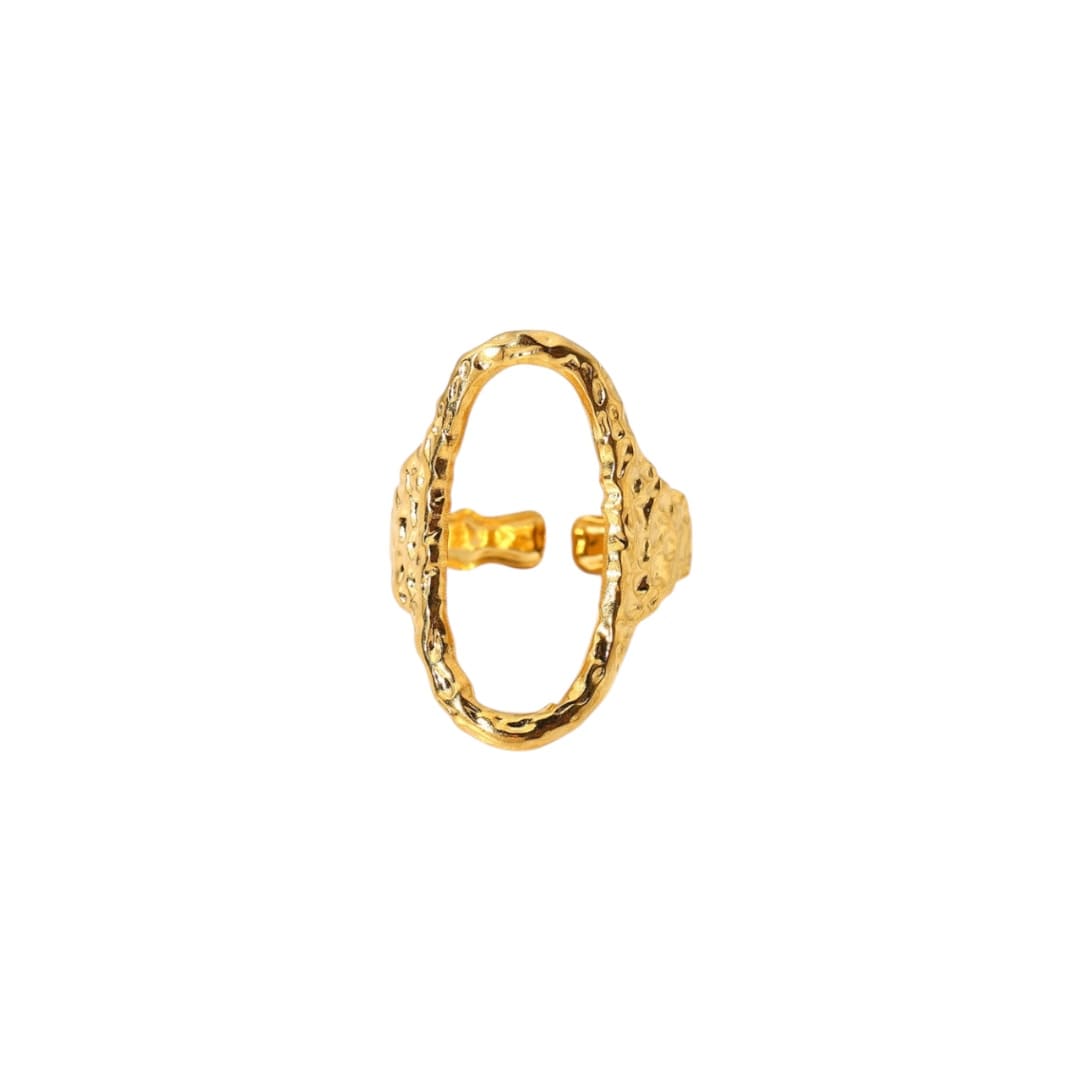 ANILLO ÓVALO DORADO
