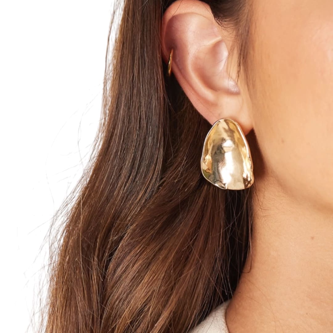 ARETES CÓNCAVOS DORADOS