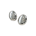 ARETES ÓVALO PLATEADOS