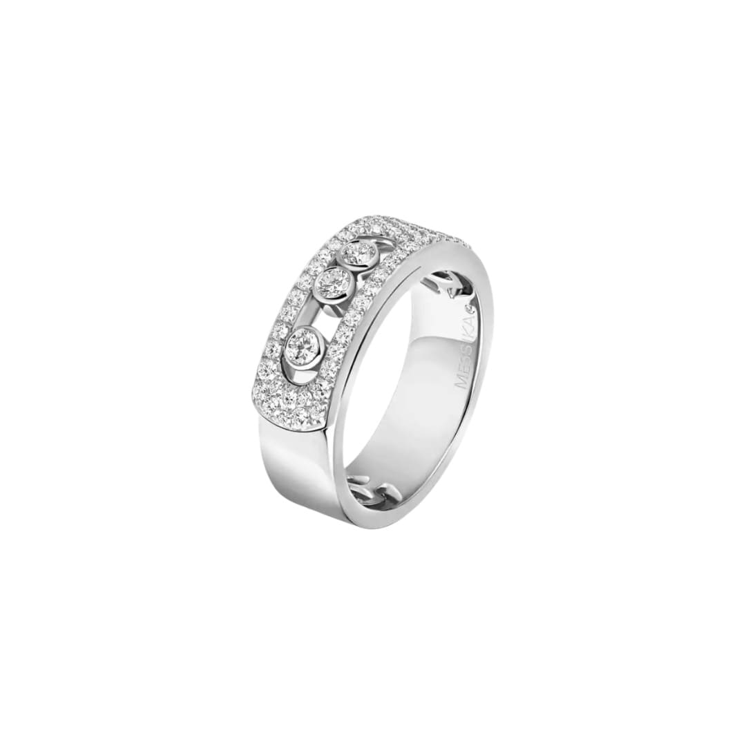ANILLO MOVE NOA PAVE PLATEADO