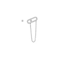 ARETES MOVE UNO PAVE PLATEADO