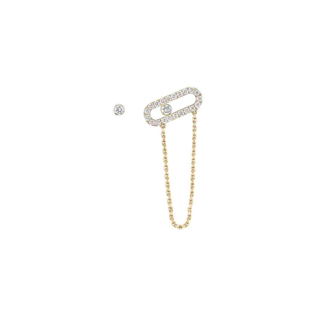 ARETES MOVE UNO PAVE DORADO