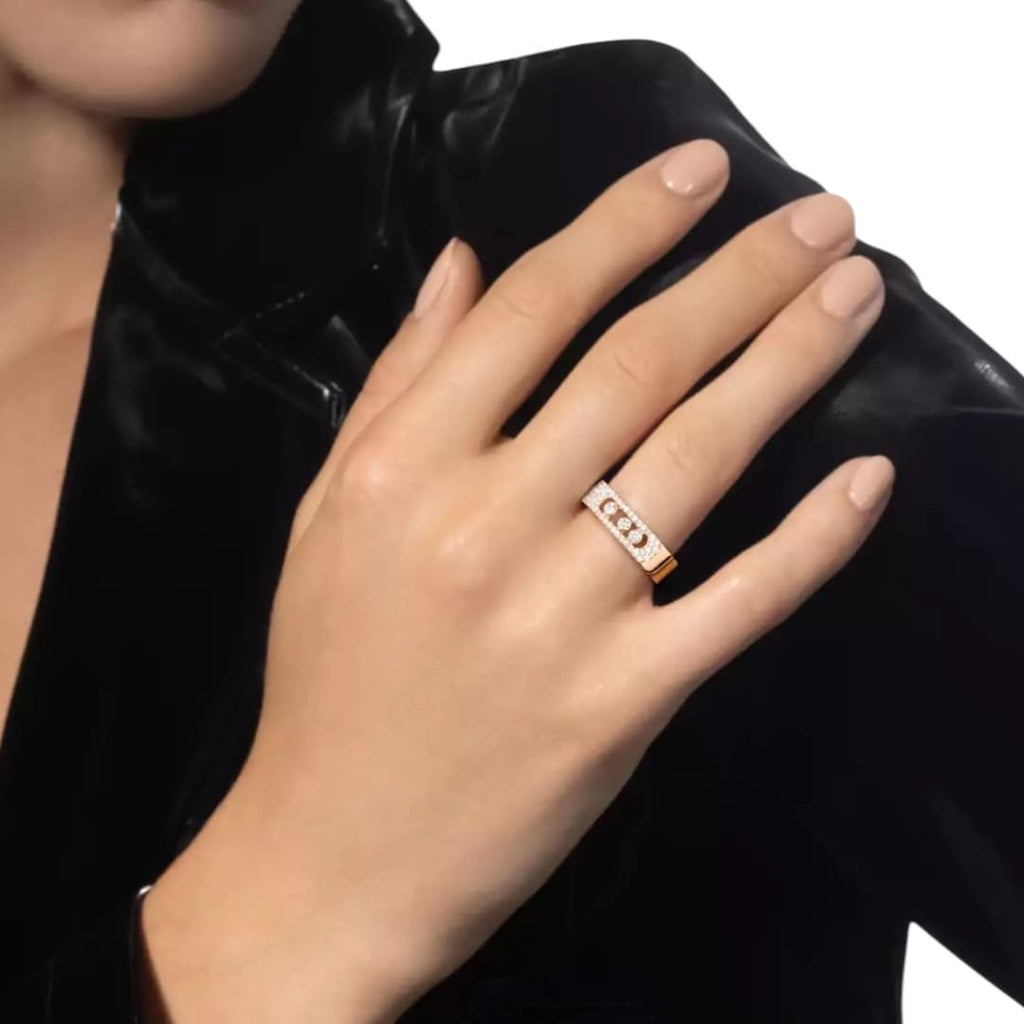 ANILLO MOVE NOA PAVE DORADO