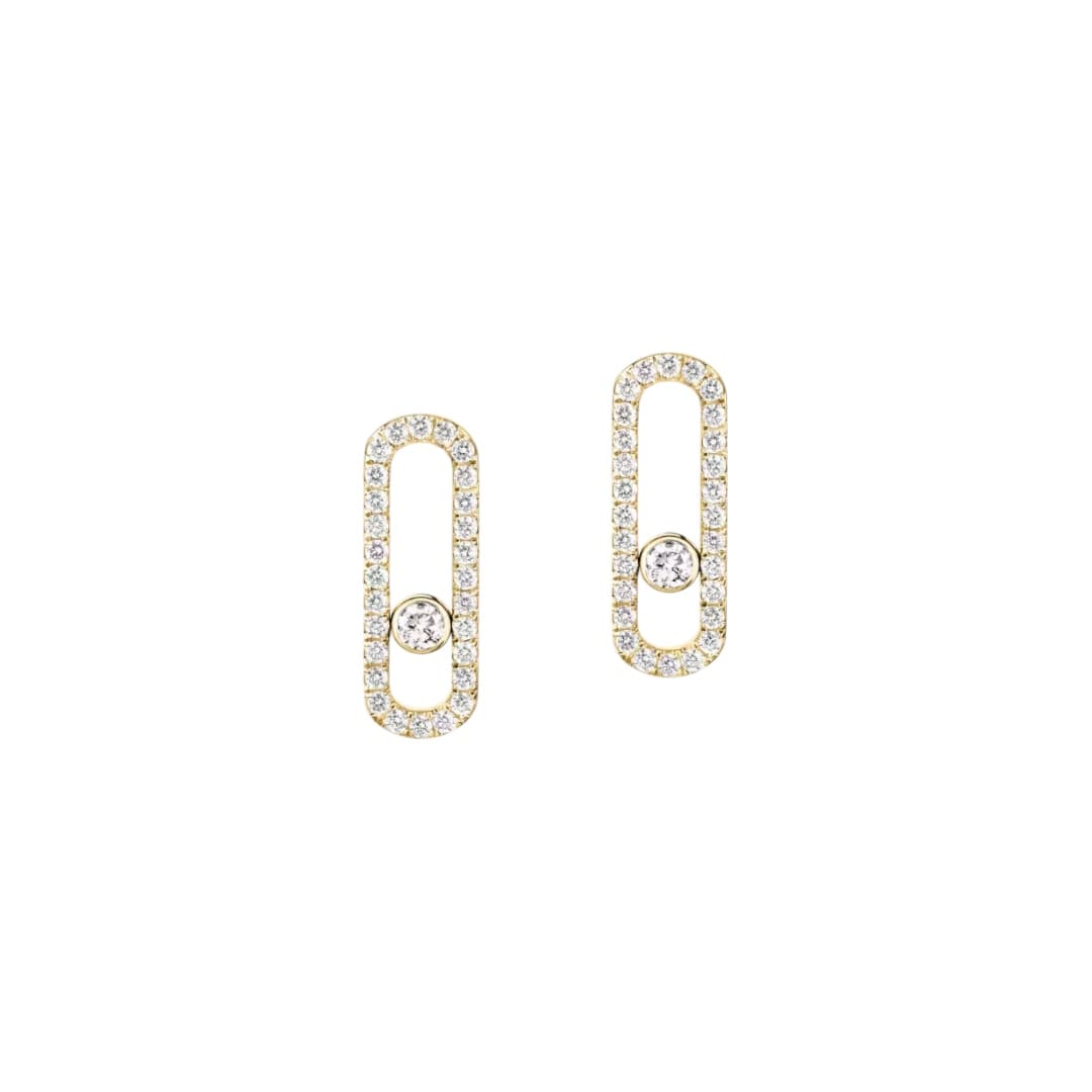 ARETES MOVE UNO PAVE DORADO