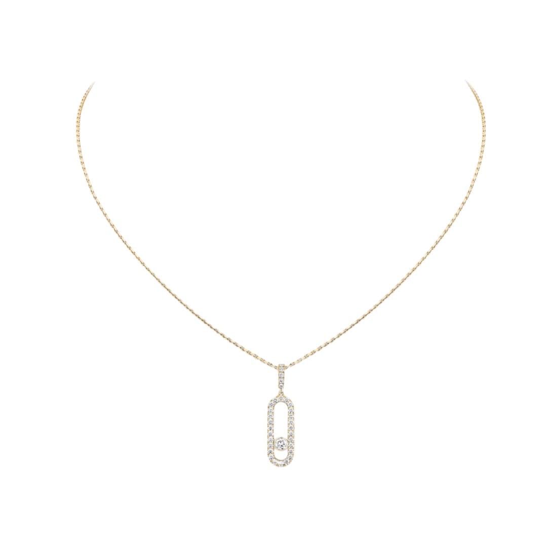 COLLAR MOVE UNO COLGANTE PAVE DORADO