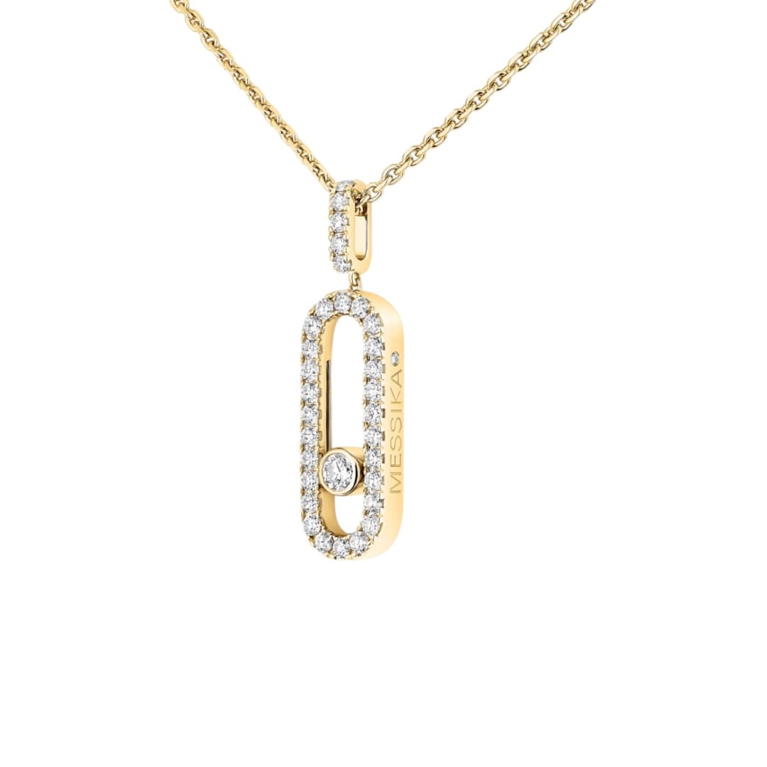 COLLAR MOVE UNO COLGANTE PAVE DORADO