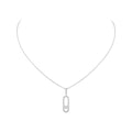 COLLAR MOVE UNO COLGANTE PAVE PLATEADO