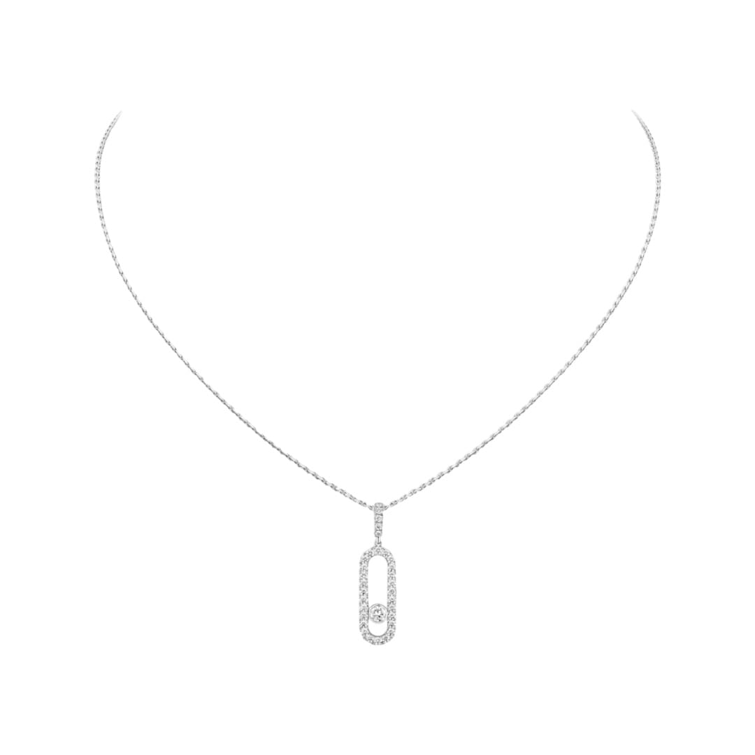 COLLAR MOVE UNO COLGANTE PAVE PLATEADO