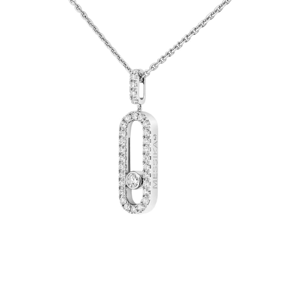 COLLAR MOVE UNO COLGANTE PAVE PLATEADO