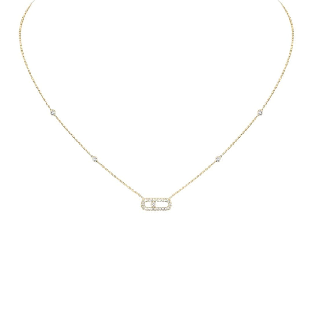 COLLAR MOVE UNO PAVE DORADO