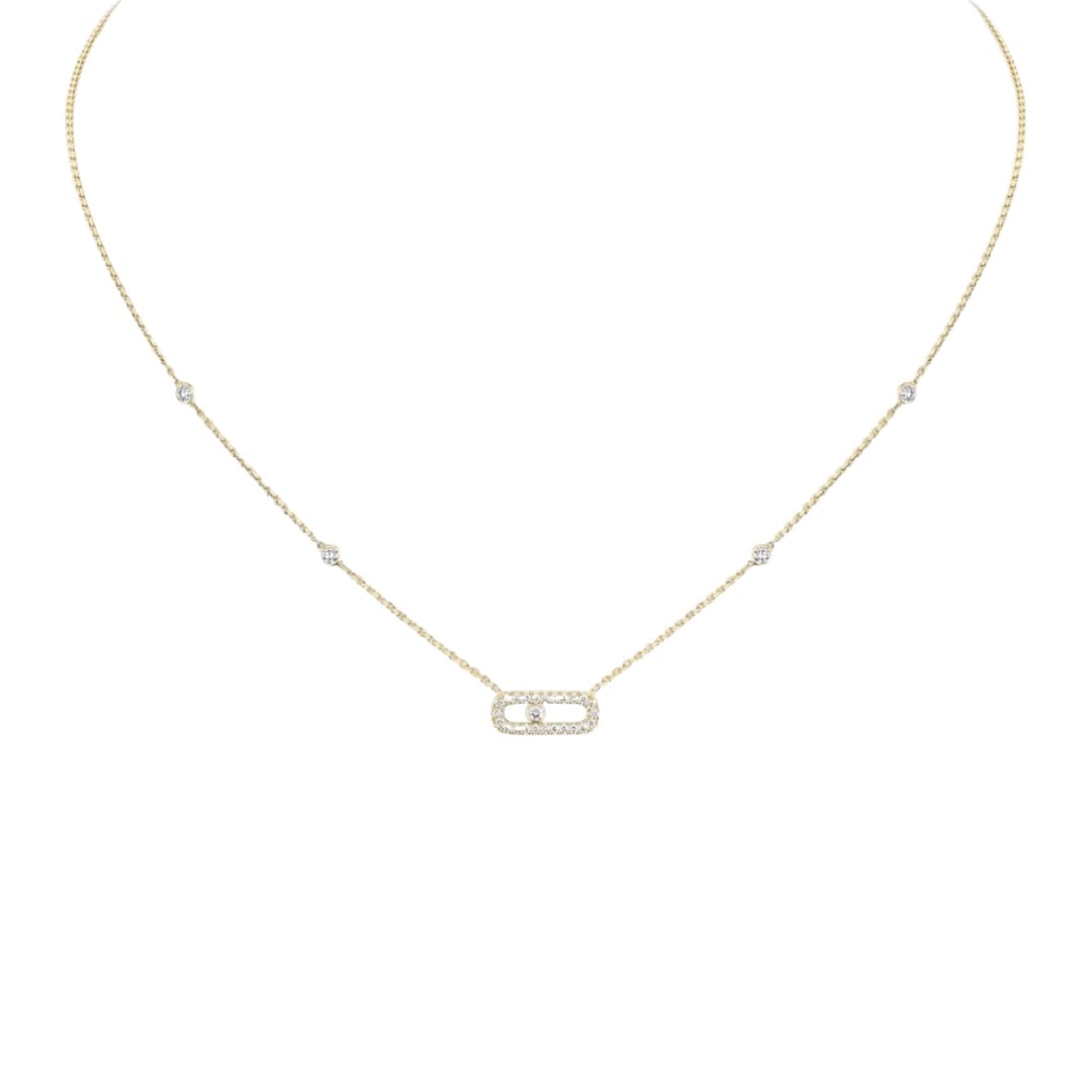 COLLAR MOVE UNO PAVE DORADO