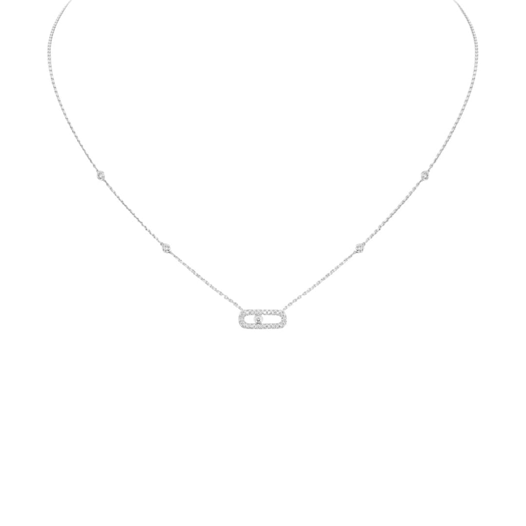 COLLAR MOVE UNO PAVE PLATEADO