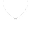 COLLAR MOVE UNO PAVE PLATEADO