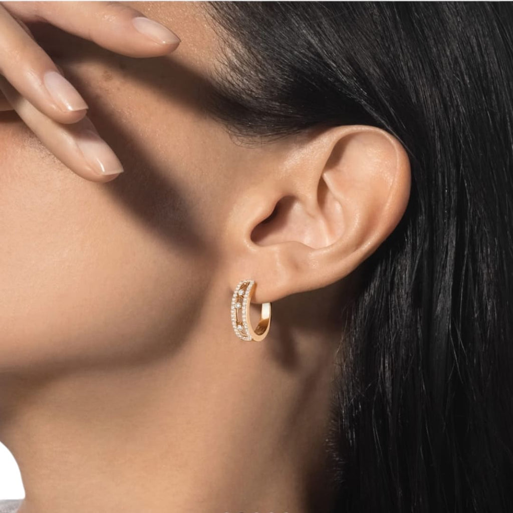 ARETES ARO MOVE PAVE DORADO